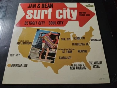 Jan & Dean Surf City & Other Swingin' Cities VG++ Mono Liberty 3314 Record 1963 - Image 1 of 4