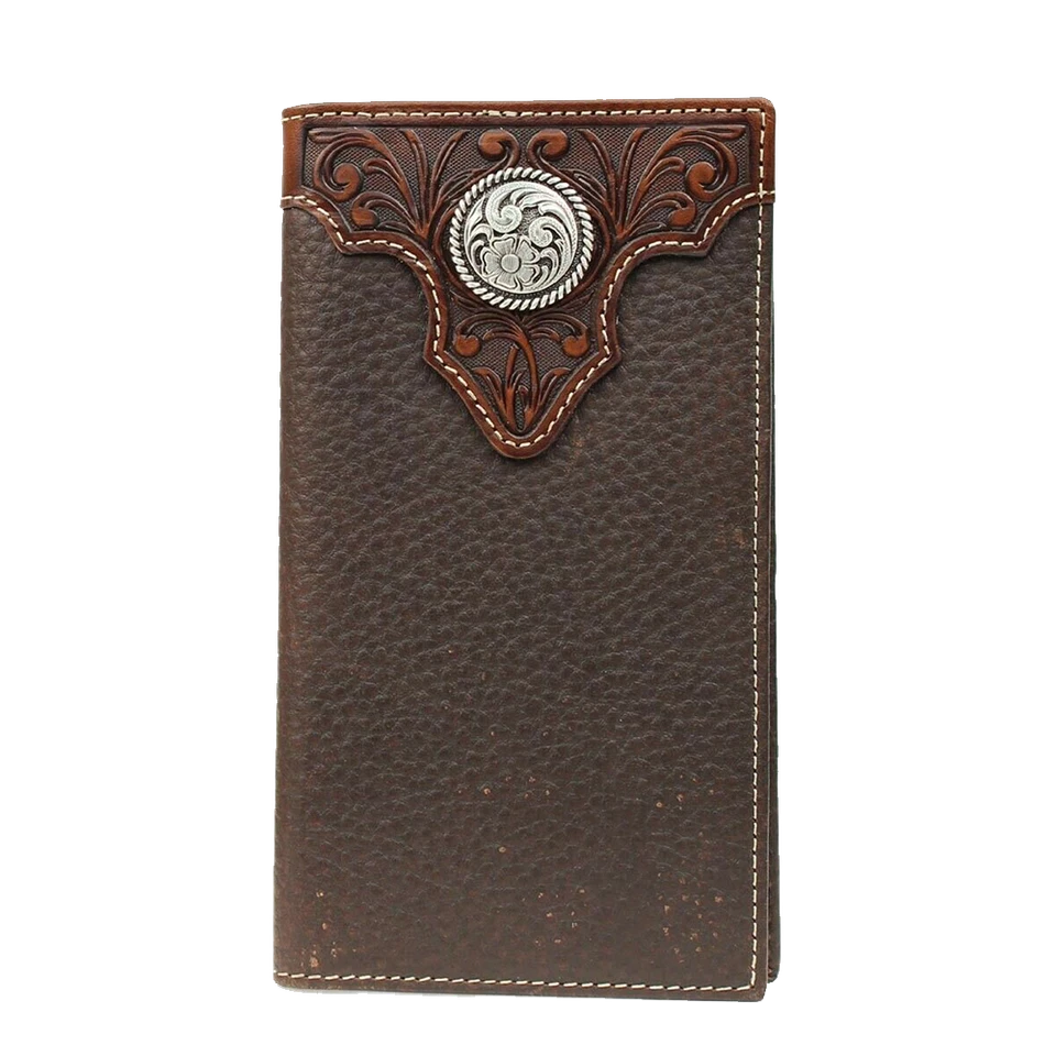 Cartera de rodeo de cuero marrón chocolate Ariat Circle Concho A3510202 Foto 1 de 1