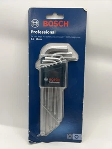 BOSCH Professional 9x Hex Keys Ball Hexagonal Wrench Steel Tool Set 1.5 - 10mm - Picture 1 of 3