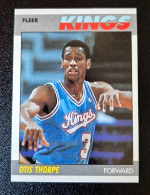 1987-88 87 Fleer Baloncesto Otis Thorpe #109 Novato RC Sacramento Kings Casi Nuevo Foto 1 de 3