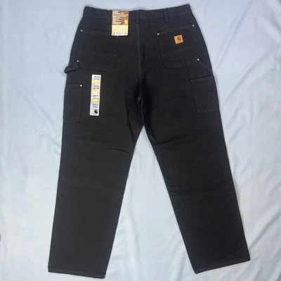 Carhartt Double Knee Carpenter Pants Mexico B136 BLK Black 38x32 NWT Loose Fit - Image 1 of 4