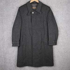 DISTLER TRACHTEN LODEN MENS LONG COAT GRAY size 52 or L TYROL AUSTRIA WOOL - Picture 1 of 11