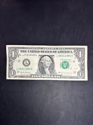 Fancy Dollar Bill Birthday/Anniversary Note  August 31, 1984 or 08311984 - Image 1 of 2