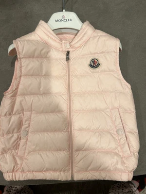 Moncler Vest for Baby Girl Size 2T Pink Color Excellent Condition  - Image 1 of 4