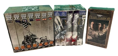 World War II WW2 VHS Movie Boxed Sets Pearl Harbor Flying Fighters Chronicles - Image 1 of 4