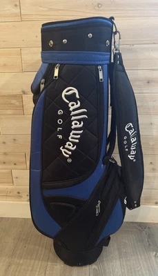Vintage Callaway Golf Classic Black Blue Cart bag 6 Way Divider  USA - Image 1 of 4