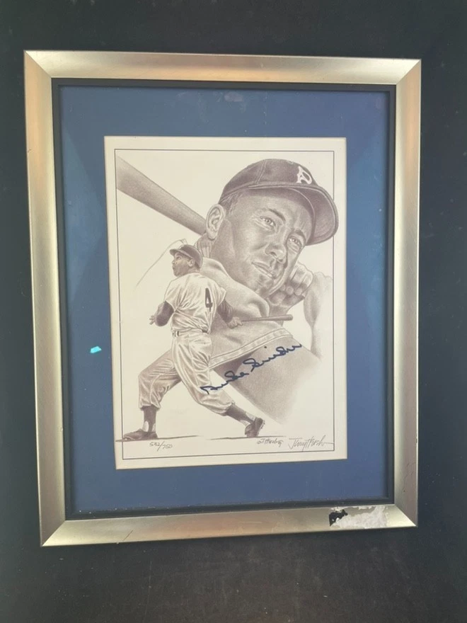 Duke Snider Signed Limited 532/750 print, COA 16" x 20" Artist signed - Image 1 of 3