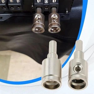 4Pcs Car Amp Input Reducer 0 Gauge to 4 Gauge Car Ground Wire Reducer Silver - Picture 1 of 7