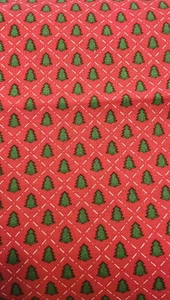 Rojo y Verde 🎄 Árbol de Navidad Algodón Acolchado Artesanía Tela 44" Ancho 12' = 4 Yardas - Imagen 1 de 2