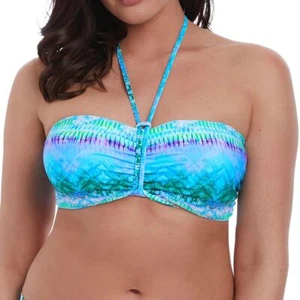 Freya Swimwear Seascape Bandeau/Strapless Bikini Top Blue Lagoon 5870 - Picture 1 of 2