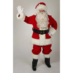 Halco Mens Regal Red Velvet Santa Suit Costume Red - Picture 1 of 2