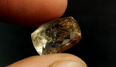 6.90 Ct Rutilated Quartz Loose Gemstone 13.50x10.20mm Cushion Faceted Cut W17 - Image 1 of 4