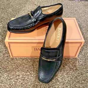 Rare Vintage Men’s Barker Black Kid Laurie Shoes - Size 6.5 - Brand New In Box - Picture 1 of 15
