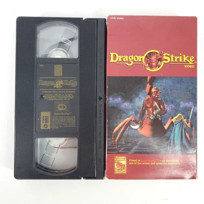 1993 TSR DRAGON STRIKE Game Replacement Part VHS Tape Dungeons & Dragons TESTED - Image 1 of 4