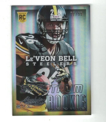 Le’VEON BELL 2013 Panini Absolute Silver Spectrum #77/99 RC Rookie KC Chiefs SP - Image 1 of 2