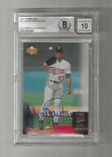 Signed 2001 Upper Deck JOHAN SANTANA Minnesota Twins Card #11 Beckett Slabbed 10