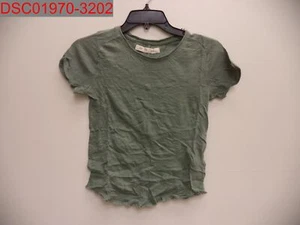 Free People Women's Washed Army Green My Baby Cotton T-Shirt, Sz XS 196347563121 - Picture 1 of 8