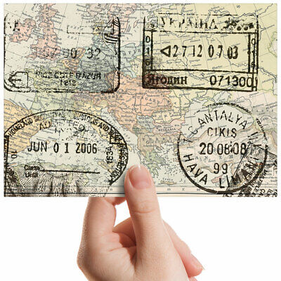 Cool Passport Stamps Travel Small Photograph 6  X 4  Art Print Photo Gift #3654 • 4.83£