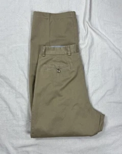 Vintage 90er J. PETERMAN Khaki Hose 34/32 Plissee 100% Baumwolle Twill Heavyweight - Bild 1 von 9
