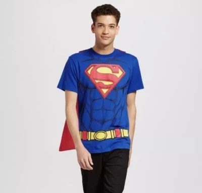 Camiseta Disfraz Para Hombre DC Comics Superman Muscle Con Capa Varias Tallas Nueva Con Etiquetas Foto 1 de 2