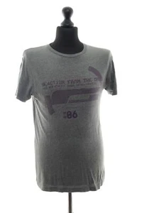 Jack & Jones Herren T-Shirt S grau dunkelgrau Motiv Rundhals Jersey Baumwolle - Bild 1 von 5