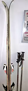 VINTAGE SKIS BLIZZARD FIREBIRD 195 , SOLOMAN 647 WITH POLES AND AIRPORT SKIS BAG - Picture 1 of 24