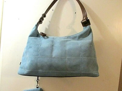 Bolso de mano Nine & Co. de gamuza azul con monedero Foto 1 de 4