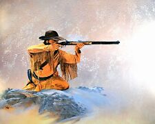 Mountain Man Shooting by Art Long Western Cowboy Open Edition Print 16x20  IMP
