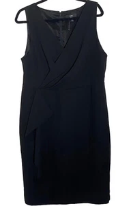 Abito da cocktail nero J.Crew 365 con fascia laterale completamente foderato taglia 16 nuovo senza etichette - Foto 1 di 12