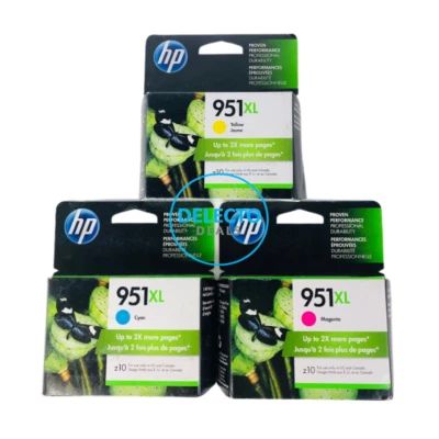 PACK DE 3 TINTAS DE COLOR ORIGINALES HP 951XL C/M/Y OFFFICEJET PRO 8600 8630 8620 CAJA SELLADA Foto 1 de 4