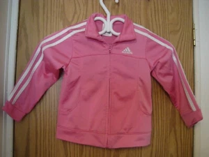 Adidas Girls Pink Track Suit Jogger Jacket - Picture 1 of 7
