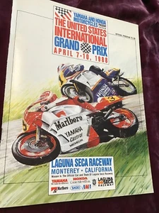 1988 Mototcycles US Grand Prix 4.7.1988 Monterrey ca. Programm 70 Seiten - Bild 1 von 3