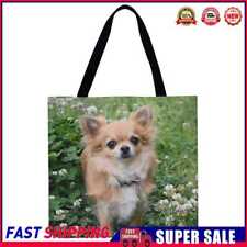 Dog Printed Shoulder Shopping Bag Casual Large Tote Handbag (40*40cm)
