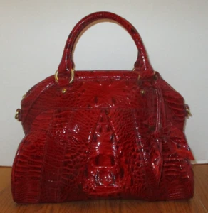 Brahmin Louise Rose RED Satchel Bag with Rose Tassel - Picture 1 of 9