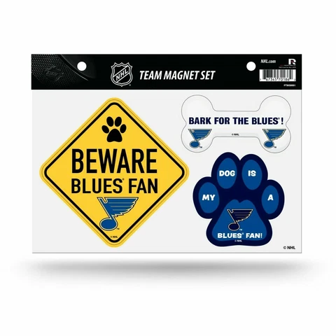 NEW! ST. LOUIS BLUES PET DOG MAGNET SHEET SET BEWARE FAN LICENSED Cover