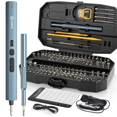 Precision Screwdriver Set, Mini Electric Screwdriver with 140 Magnetic Precis... - Image 1 of 4