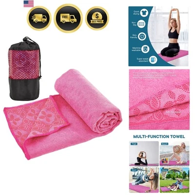 Toalla de yoga microfibra antideslizante puntos de agarre para yoga caliente pilates fitness 72x24 Foto 1 de 4