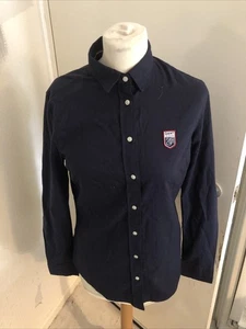 GANT x LE MANS Damen Marineblau Baumwolle Langarmshirt Größe 10. Neu ohne Etikett.  C6 - Bild 1 von 9