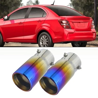 2xFor Chevrolet Aveo 2024 Exhaust Pipe Tip Rear Tail Throat Muffler Stainless - Image 1 of 4