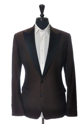 Dolce & Gabbana Dark Brown Peak Lapel Dinner Jacket 35506 - Imagem 1 de 4