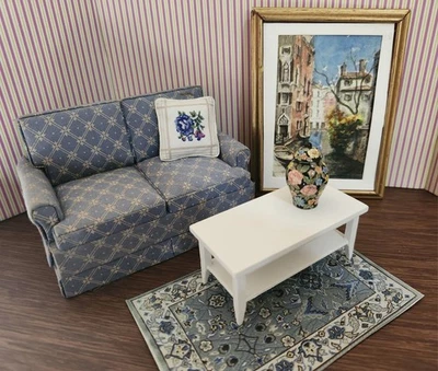 VTG Dollhouse Miniature Traditional Living Room Lot 1:12 Scale - Image 1 of 4