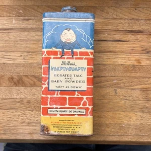Vintage Humpty Dumpty Talkum Pulver Dose Furst-McNess Co 1908, 12 Oz - Bild 1 von 7