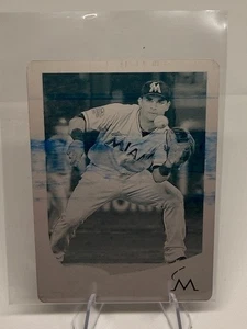 2013 Topps Mini Donovan Solano 1/1  Cyan Printing Plate Marlins One of One - Picture 1 of 2