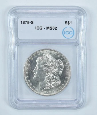 1878-S Morgan Silver Dollar MS62 ICG - Image 1 of 4