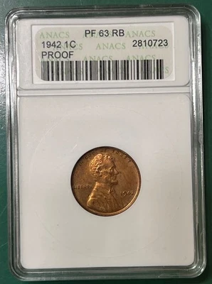 1942 ANACS Certified Pr63 RB in Old Soap Box Holder - Image 1 of 4