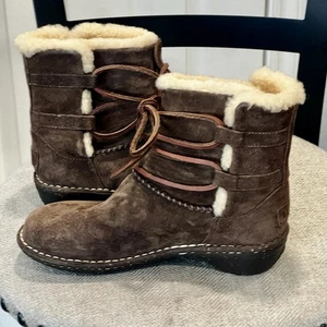 Stivaletti UGG Caspia donna taglia 6 marroni pelle di pecora scamosciata shearling - Foto 1 di 10