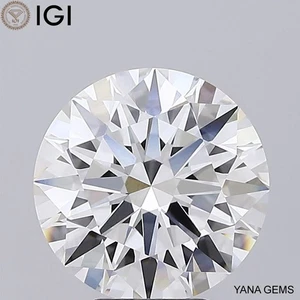 Premium CVD 6.03 Carat with IGI Certificate Lab Grown Round Diamond G Color VVS2 - Picture 1 of 9
