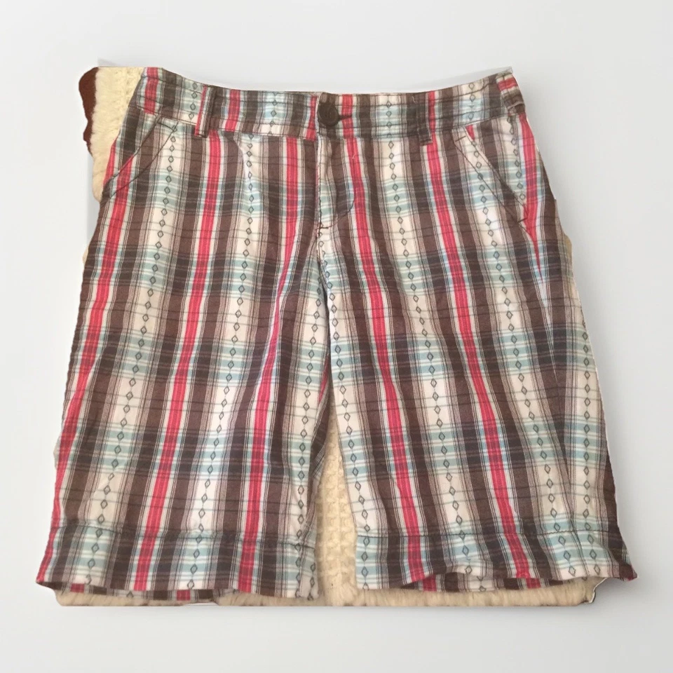 Bermudas de algodón marrón y rojo para mujer MAURICES talla 11/2 Foto 1 de 4