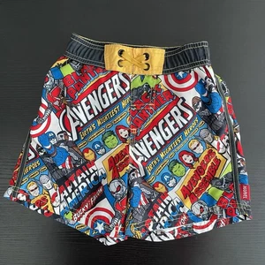 Disney Marvel Avengers Boys Swim Trunks Size 4 EU 110 Colorful Superhero Print - Picture 1 of 5