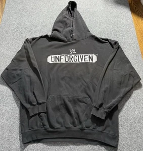 Vintage 2008 WWE Unforgiven Hoodie Sweatshirt Mens 2XL-3XL Black - Picture 1 of 10